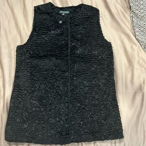 Adrianna Papell Black Women’s Vest - Vegan fur